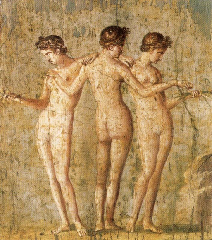 unknow artist Three Graces,from Pompeii Norge oil painting art